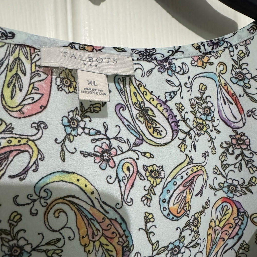 Talbots Paisley Floral Blouse